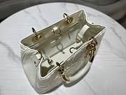 Dior Medium The Lady 95.22 white cannage quilted leather gold bag - 4