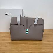 Celine Medium Soft 16 bag in Dark Gray Smooth Calfskin - 1