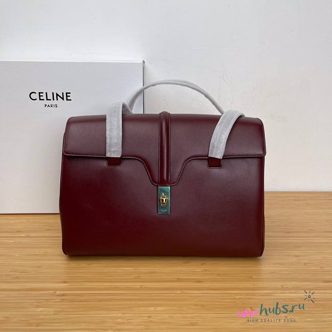 Celine Medium Soft 16 bag in Red Smooth Calfskin - 1