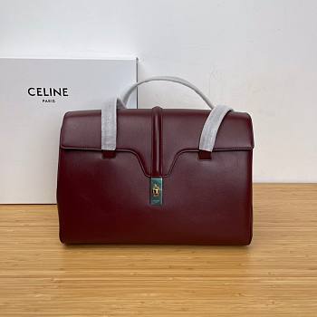 Celine Medium Soft 16 bag in Red Smooth Calfskin