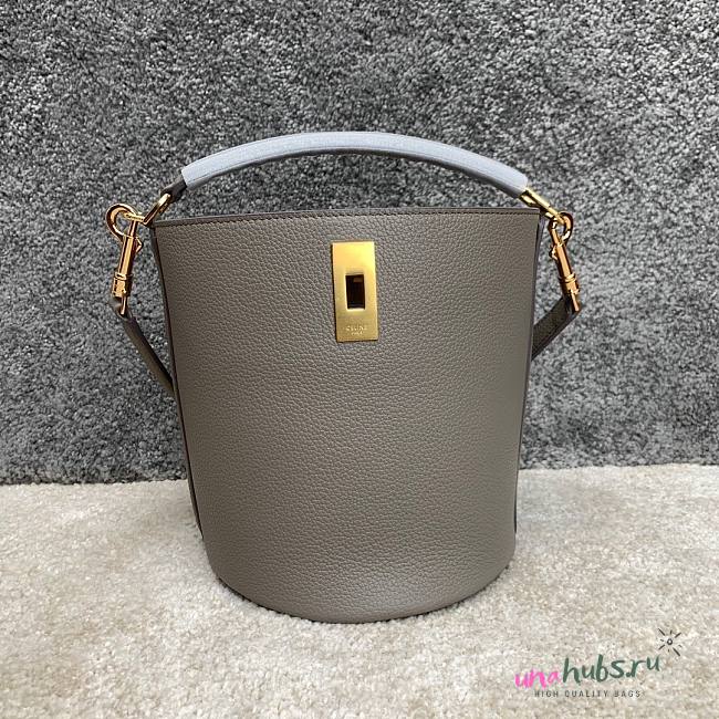 Celine 16 small smooth calfskin gray bucket bag - 1