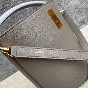 Celine 16 small smooth calfskin gray bucket bag - 4