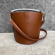 Celine 16 small smooth calfskin brown bucket bag - 5