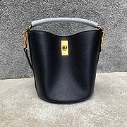 Celine 16 small smooth black calfskin bucket bag - 1