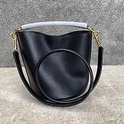 Celine 16 small smooth black calfskin bucket bag - 3