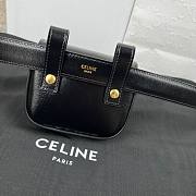 Celine triomphe shiny black leather belt bag - 4