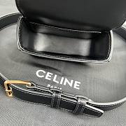 Celine triomphe shiny black leather belt bag - 5