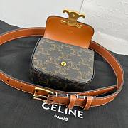 Celine triomphe brown leather belt bag - 6