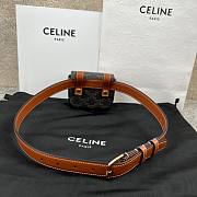 Celine triomphe brown leather belt bag - 5