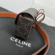 Celine triomphe brown leather belt bag - 4