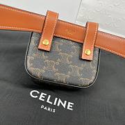 Celine triomphe brown leather belt bag - 2