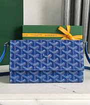 Goyard Varenne Monogram Canvas Blue Wallet - 1