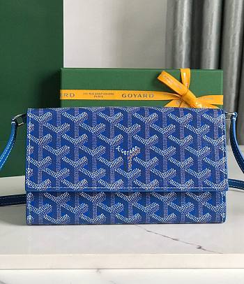 Goyard Varenne Monogram Canvas Blue Wallet