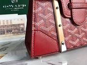 Goyard Saigon Structure Red Silver Hardware Bag - 3