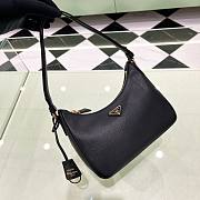 Prada Saffiano Black Leather Shoulder Bag - 5