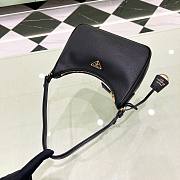 Prada Saffiano Black Leather Shoulder Bag - 4