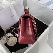 Chanel 22B Mini CF handle red bag - 2