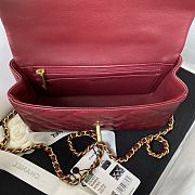 Chanel 22B Mini CF handle red bag - 3