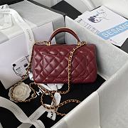 Chanel 22B Mini CF handle red bag - 4