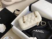 Chanel Vantiy Case White Caviar Leather Bag - 4