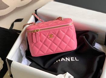 Chanel Vantiy Case Pink Caviar Leather Bag