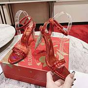 Christian Louboutin Lipstrass Queen Red 100 mm Heels  - 6