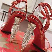 Christian Louboutin Lipstrass Queen Red 100 mm Heels  - 3