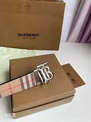 Burberry Men's Silver Tb-logo Belt 3.5cm or 4cm - 6