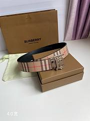 Burberry Men's Silver Tb-logo Belt 3.5cm or 4cm - 2