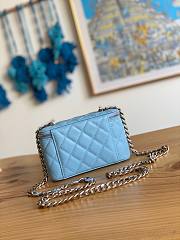 Chanel vanity blue caviar COCO letter small/ mini bag  - 6