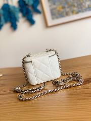 Chanel vanity white caviar COCO letter small/ mini bag - 2