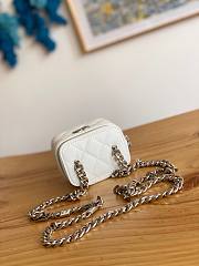 Chanel vanity white caviar COCO letter small/ mini bag - 3