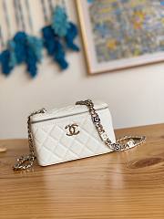 Chanel vanity white caviar COCO letter small/ mini bag - 6