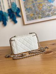 Chanel vanity white caviar COCO letter small/ mini bag - 4