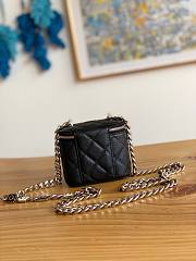 Chanel vanity black caviar COCO letter small/ mini bag  - 2