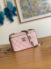 Chanel vanity pink caviar COCO letter small/ mini bag - 5