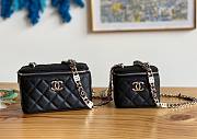 Chanel vanity black caviar COCO letter small/ mini bag  - 1