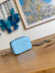 Chanel vanity blue caviar COCO letter small/ mini bag  - 4