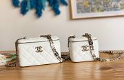 Chanel vanity white caviar COCO letter small/ mini bag - 1