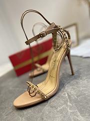 CL high beige heels - 4