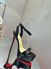 Louboutin black leather 12mm heels  - 5