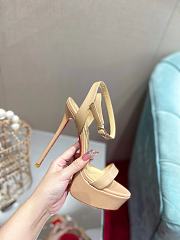 Louboutin beige leather 12mm heels  - 3