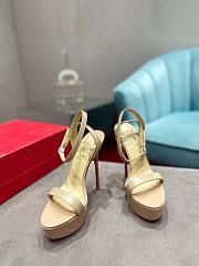 Louboutin beige leather 12mm heels  - 2