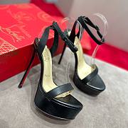 Louboutin black leather 12mm heels  - 1