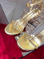 Christian Louboutin So Me 100 Gold Ankle Strap Heel - 5