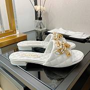 Chanel white gold charms sandals  - 6