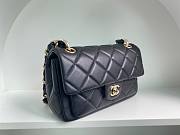 Chanel 21K CF classic black lambskin gold hardware bag  - 3