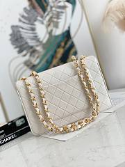 Chanel CF flapbag white 24k gold hardware large bag - 2