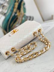 Chanel CF flapbag white 24k gold hardware large bag - 3