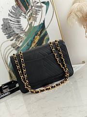 Chanel CF flapbag black V 24k gold hardware large bag - 6